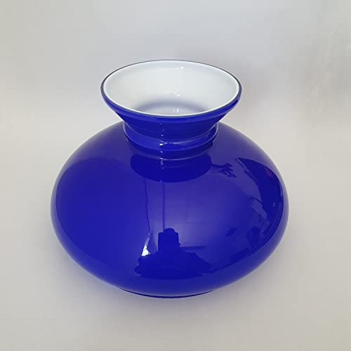 Ersatzglas Petroleumglas Petroleumlampen-Glas Vesta und Rochester Ersatzglas traditionel klassisch Petroglas Glasschirm für Petroleumleuchten Windlicht (mittel, blau) von Lichthandel Hoch