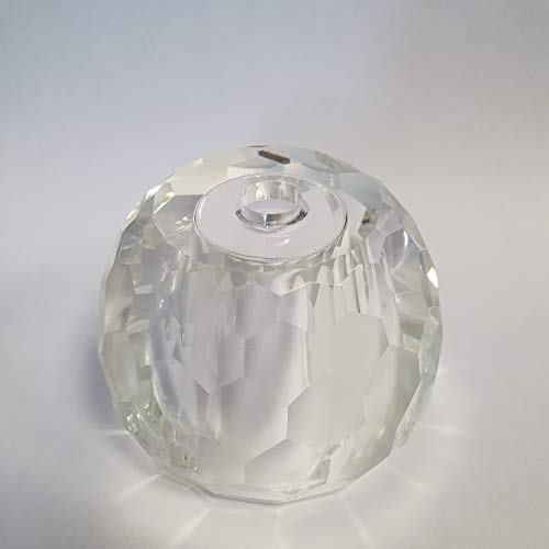 G4 Lampenschirm Ersatzglas Ersatzschirm Leuchtenglas Kristallglas mit satinierten Applikationen von Lichthandel Hoch