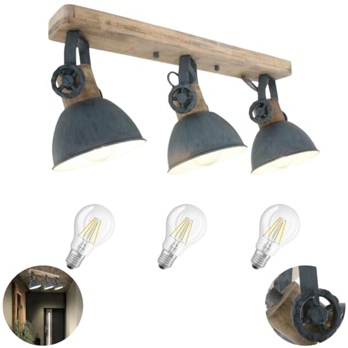 LED Vintage Deckenspot modern Deckenlampe Retro Industrie Studio Metall Lampe Wandleuchte Retro 7W LED schwenkbar austauschbar von Lichthandel Hoch