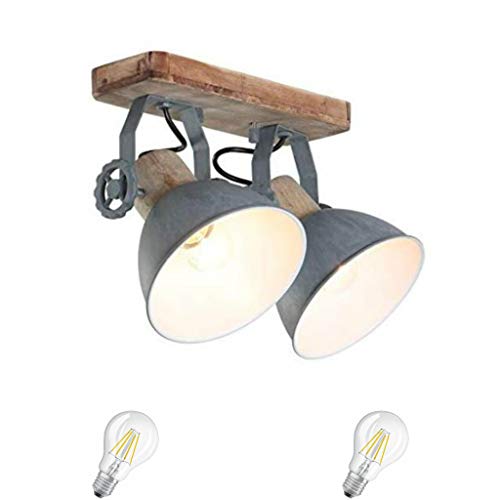 LED Vintage Deckenspot modern Deckenlampe Retro Industrie Studio Metall Lampe Wandleuchte Retro 7W LED schwenkbar austauschbar von Lichthandel Hoch