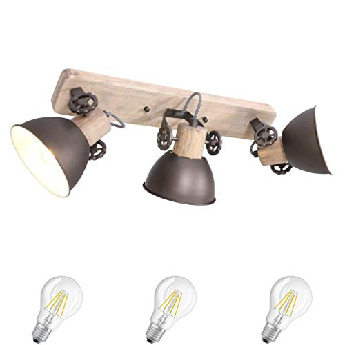 LED Vintage Deckenspot modern Deckenlampe Retro Industrie Studio Metall Lampe Wandleuchte Retro 7W LED schwenkbar austauschbar von Lichthandel Hoch