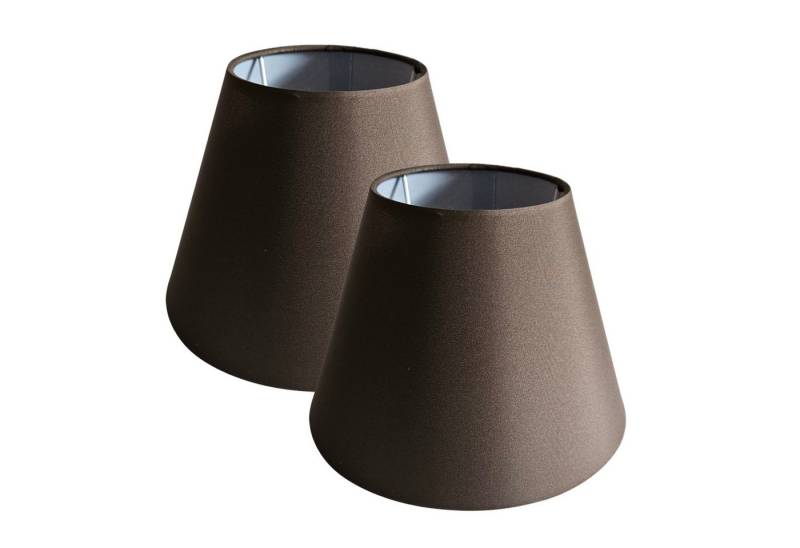 Lichthandel Hoch Lampenschirm E14 Tischlampe braun / cappucino konisch Leuchtenschirm Ersatzschirm, Einfache Montage auf handelsüblichen Lampenfassungen von Lichthandel Hoch