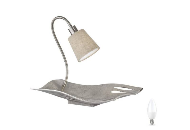 Lichthandel Hoch Obstschale modern LED Tischlampe Tischleuchte Stoffschirm Schüssel Obstkorb von Lichthandel Hoch
