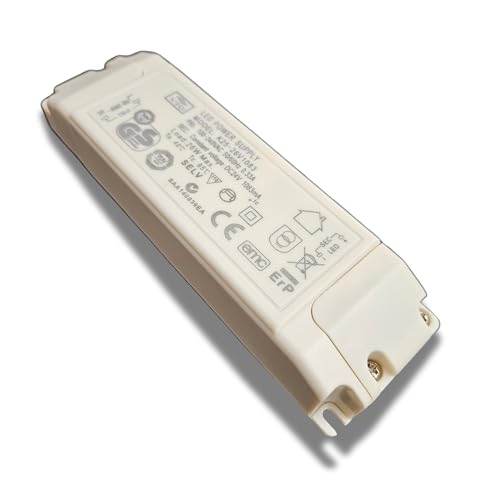 Lichthandel Hoch für Pendelleuchten Deckenleuchten Ersatztrafo VIG K25-26V1083 LED Power Supply Elektronischer LED Trafo 230V auf 24V / 1083mA, 26 Watt LED Treiber, Transformator, slim 155x45x28mm von Lichthandel Hoch