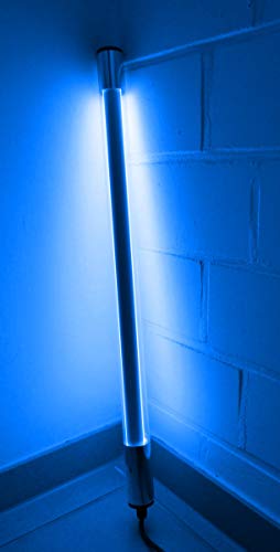 Led Leuchtstab IP44 KS mit Blendschutz 60cm blau für Außen, Gartenbeluchtung mit Led 3m Anschlußkabel 230 Volt von Lichtidee