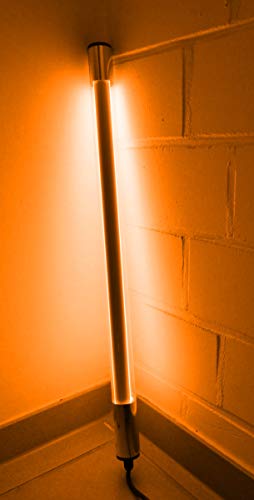 Led Leuchtstab IP44 KS mit Blendschutz 60cm orange für Außen, Gartenbeluchtung mit Led 3m Anschlußkabel 230 Volt von Lichtidee