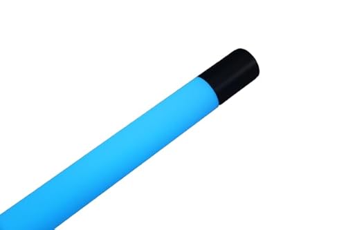 Lichtidee 1 x Deluxe Led Leuchtstab softton IP20 63cm blau .10Watt Party Deko Schaufenster farbig bunt mit schwarzem Anschluß Kabel und schwarzer matter Folie von Lichtidee