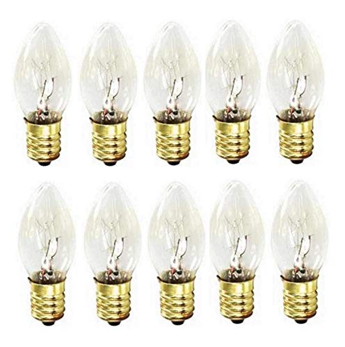 Lichtidee 10 x Mini Kerzen Glühlampe Birne Deko Kerze E14 10Watt klar 230 Volt von Lichtidee