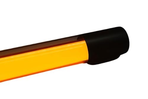 Lichtidee Deluxe Led Leuchtstab IP20 63cm orange 10Watt Party Deko Schaufenster farbig bunt mit schwarzem Anschluß Kabel und schwarz matter Folie von Lichtidee