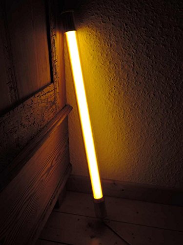 Lichtidee Led Leuchstab IP20 63cm orange 10 Watt Party Deko Schaufenster farbig bunt mit weißem Kabel und Schalter von Lichtidee
