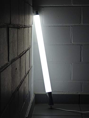 Lichtidee Led Leuchtstab matt Softton kaltweiss Dekostab GL mit weißem Kabel und Schalter 60cm IP20 230 Volt von Lichtidee