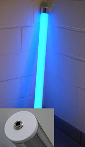 Lichtidee Led Leuchtstab matt softton blau 60cm 12Volt mit Steckertrafo Anschluß an Steckdose Dekostab Stablampe von Lichtidee