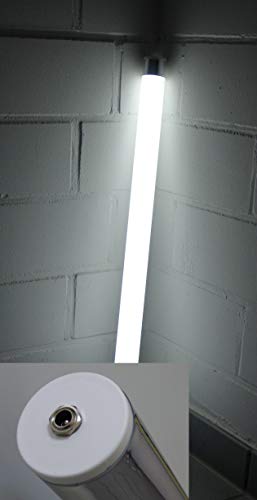 Lichtidee Led Leuchtstab matt softton kaltweiss 60cm 12Volt mit Steckertrafo Anschluß an Steckdose Dekostab Stablampe von Lichtidee