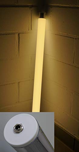 Lichtidee Led Leuchtstab matt softton warmweiss 0,9m 12Volt mit Steckertrafo Anschluß an Steckdose Dekostab Stablampe von Lichtidee