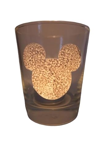 Lichtidee Teelicht Glas Windlicht Glas, Tischlicht Micky Maus, Keramik Effekt innen Handmade Unikat Liebe Ostern Muttertaggeschenk, Höhe 8cm,, 09478 von Lichtidee
