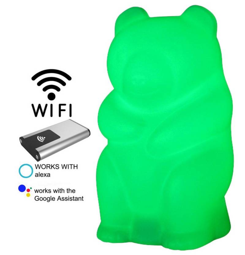 Lichtideen LED Dekolicht 1246 SMART Panda Bär 12 Volt Höhe 31cm Handy APP Grün, LED Band, Lichtidden / Weiß-Grün von Lichtideen