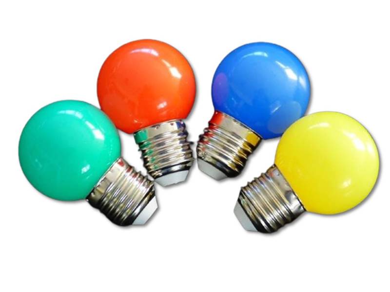 Lichtideen LED-Leuchtmittel 7120 LED Tropfen 1 Watt bunt MIX 4 Stück rot/gelb/grün/blau, E27, Lichtideen / Mehrfarbiger MIX von Lichtideen