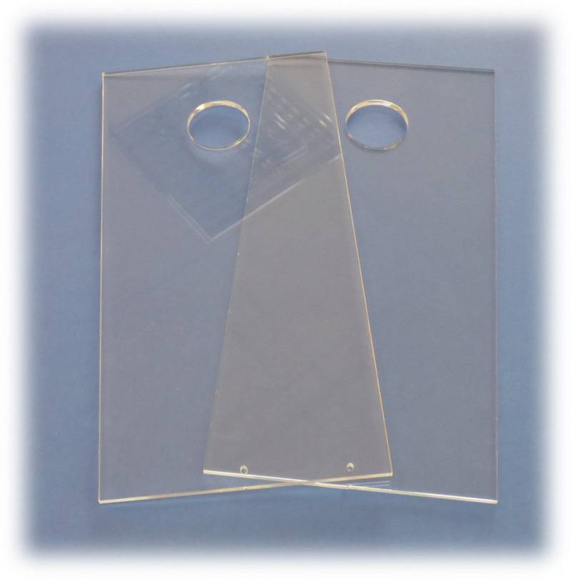 Lichtideen LED Wandleuchte 275 Acryl Halter Platte 2x150x300x4mm Bohrung Ø39+4mm von Lichtideen