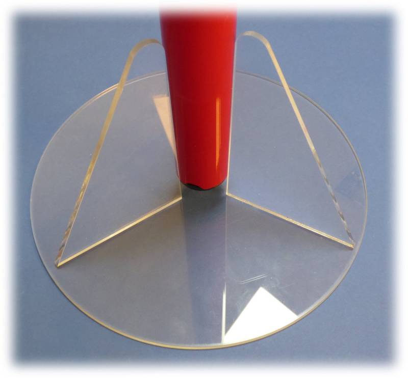 Lichtideen LED Wandleuchte 3938 Acryl Ständer Ø 250 mm Dreieck Winkel Leuchtstäbe Fackel-Leuchten, Glaklar von Lichtideen