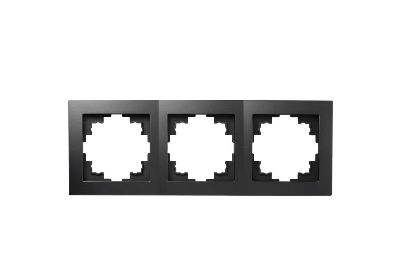 Lichtideen Schalter 2505 Levina Rahmen 3er schwarz 223*81mm für Schalter Serien Einsätze (Taster, Schalter, Anennendose, Steckdose mit USB lieferbar) von Lichtideen