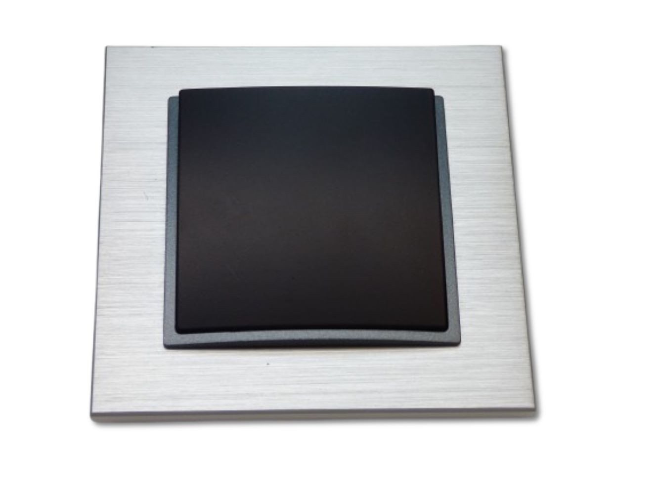 Lichtideen Schalter 2522 ABELKA ALU schwarz Wechselschalter 230 Volt (Taster, Schalter, Anennendose, Steckdose mit USB lieferbar) von Lichtideen