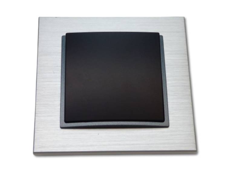 Lichtideen Schalter 2522 ABELKA ALU schwarz Wechselschalter 230 Volt (Taster, Schalter, Anennendose, Steckdose mit USB lieferbar) von Lichtideen