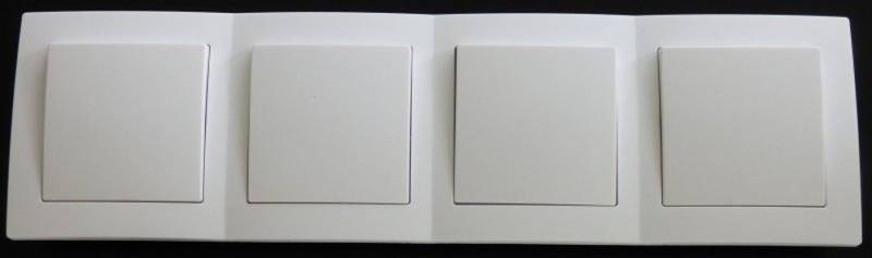 Lichtideen Schalter 7778 Levina Kunststoff 4 x Wechselschalter weiß 250 Volt 10 Ampere (Taster, Schalter, Anennendose, Steckdose mit USB lieferbar) von Lichtideen