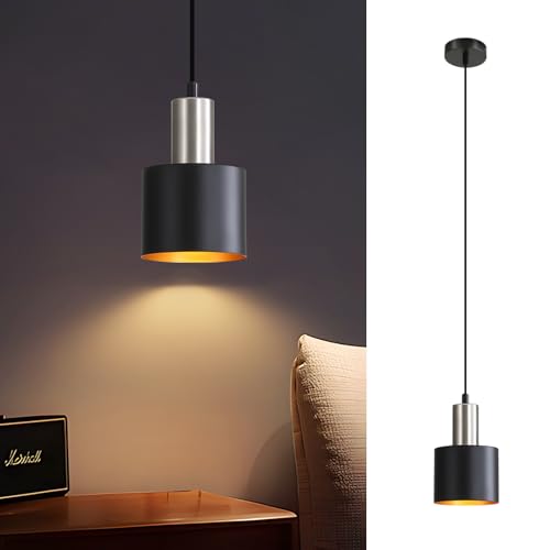 Lichtmaler Hängelampe Esstisch Pendelleuchte E27 Schwarz - Hängeleuchte Retro Schlafzimmerlampe 1 Flammig Höhenverstellbar Küchenlampe Hängend Esszimmerlampe Vintage Industrial Ohne Leuchtmittel von Lichtmaler