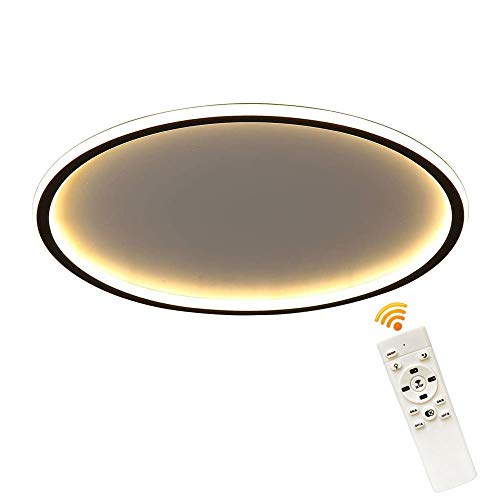 45W 3600lm LED Deckenleuchte Moderne Mode Hause Wohnzimmerlampe Runde Ring Leuchte Deckenlampe Metall Acryl Beleuchtung Kreative Schlafzimmer Arbeitszimmer Deckenbeleuchtung,60cm,Dimmable(3000K~6500K) von Lichtsse