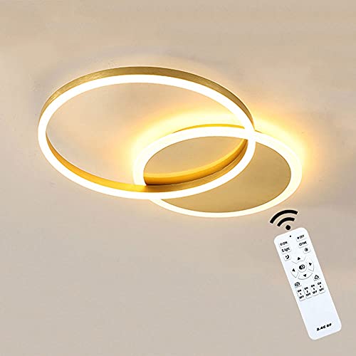 Lichtsse Moderne LED Deckenleuchte, 36W 3060lm Aluminium DeckenLampe, Mit Fernbedienung Dimmbar, Wohnzimmerlampe Moderne LED Deckenleuchten for Esszimmer, Schlafzimmer, Kinderzimmer, L55*W40*H6cm von Lichtsse