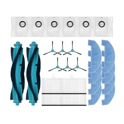 Ersatz Kompatibel Mit (Cecotec Conga 2499) Ultra Home Titanium SmartGyro R80 Roboter Teile Haupt Seite Bürste Filter Wischtuch Staubbeutel(Set 6) von Licipe