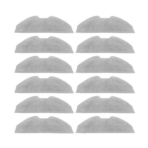 Ersatzteil Kompatibel mit Eufy X8 Pro Roboterstaubsaugerteilen Hauptseitenbürste Hepa-Filter Mopptuch Lappen Staubbeutel Zubehör Ersatzteil(12 PCS Mop) von Licipe