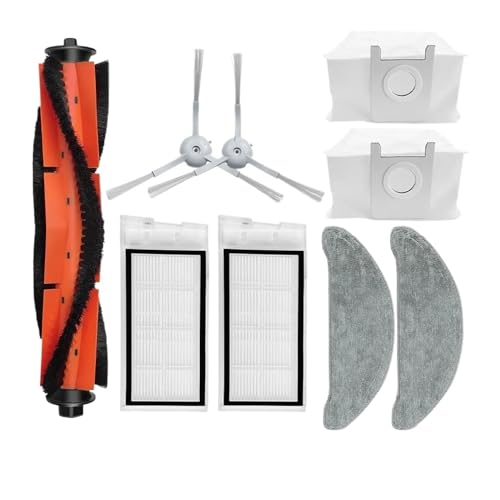 Kompatibel mit (Roidmi Eve Plus / SDJ01RM / XCLEA H30 Plus / H40 Plus) Rollen-Seitenbürstenfilter Mopp-Staubbeutel-Zubehörteil(Set K) von Licipe