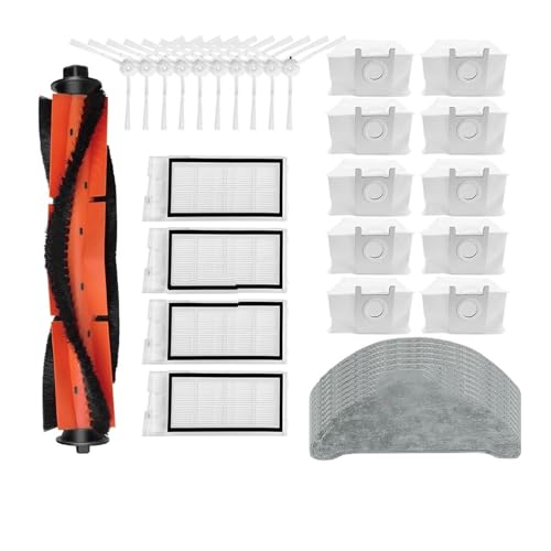 Kompatibel mit (Roidmi Eve Plus / SDJ01RM / XCLEA H30 Plus / H40 Plus) Rollen-Seitenbürstenfilter Mopp-Staubbeutel-Zubehörteil(Set P) von Licipe