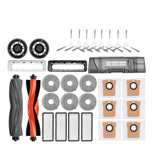 Kompatibel mit Dreame L20 Ultra Roboter-Staubsaugerzubehör, Gummi-Hauptseitenbürsten, Mopptücher, HEPA-Filter, Staubbeutel, Ersatzteile(31pcs.) von Licipe