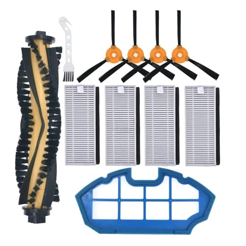 Kompatibel mit Ecovacs Deebot N79S N79 Zubehör Ersatzteile Roboter-Staubsauger Ersatz-Verbrauchsmaterial HEPA-Filter Zentrale Seitenbürste(Light Grey) von Licipe
