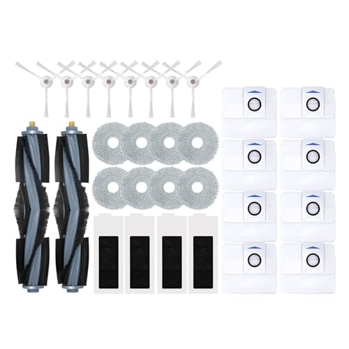 Kompatibel mit Ecovacs Deebot T20 OMNI/T20/T20e/T20 Pro Zubehör Hauptseitenbürste Mopptuch HEPA-Filter Staubbeutel Ersatz Ersatzteile(Navy Blue) von Licipe