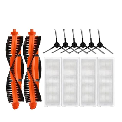 Kompatibel mit XMI Mi Robot Vacuum-Mop Pro STYTJ02YM Viomi V2 V3 SE Conga 3490 3690 Zubehör Hauptseitenbürste Hepa-Filter Moppteile(Light Grey) von Licipe