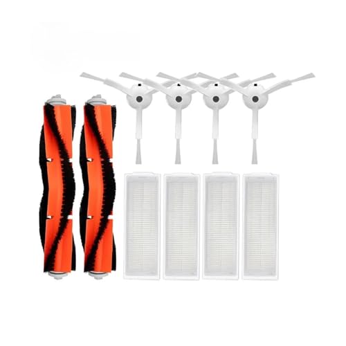 Kompatibel mit Xiaomi Mi Robot Vacuum-Mop 2 Pro/Lite MJST1SHW MJSTL Hepa-Filter Mopptuch Hauptseitenbürste Mijia Staubsaugerzubehör(Orange) von Licipe