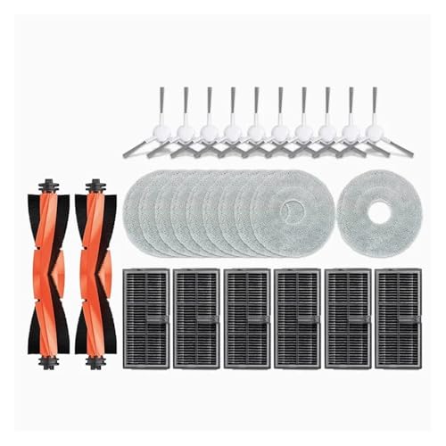 Kompatibel mit Xiaomi Mijia M30S D103CN Roboter-Staubsauger, Zubehör, Hauptseitenbürste, Hepa-Filter, Wischtuch, Staubbeutel, Ersatzteil(Combination Pack 3) von Licipe