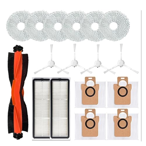 Kompatibel mit Xiaomi Robot Vacuum X10+ X10 Plus B101GL Ersatzteile Zubehör Hauptseitenbürste Hepa-Filter Staubbeutel Lappen Moppständer Staubbox(Light Grey) von Licipe