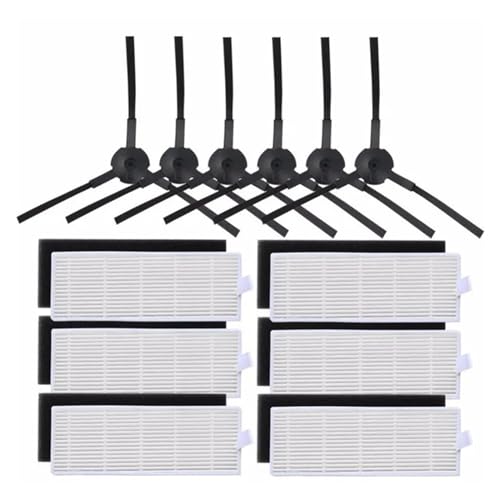 Seitenbürste Hepa-Filter Mopptücher Lumpen Kompatibel mit Osoji Dojosan 950 990 680 870 Ilife A6 A8 Staubsaugerteile Bürsten Reinigungsmopp(Dark Grey) von Licipe