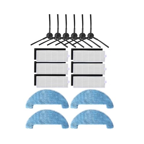 Seitenbürste Hepa-Filter Mopptücher Lumpen Kompatibel mit Osoji Dojosan 950 990 680 870 Ilife A6 A8 Staubsaugerteile Bürsten Reinigungsmopp(Light Grey) von Licipe