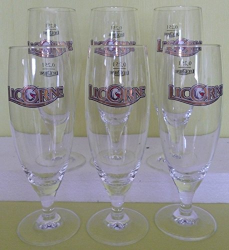 Licorne 'Set 6 gläser Hat mit Bierflasche,Einhorn, 25 cl, Bar Bistro von Licorne