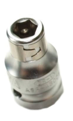 Bit-Adapter Bit-Halter 3/8" -> Hex 6,35mm Steck-Bit mit Haltekugel Nuss Knarre Ratsche Cr-V von Licota