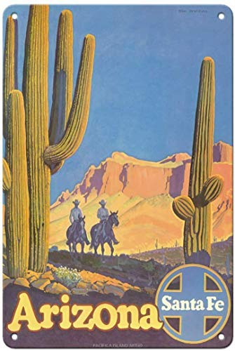 Arizona Santa Fe Railroad – Eisenbahn-Reise, Vintage-Blechschild, 20,3 x 30,5 cm Arizona Santa Fe Railroad – Eisenbahn-Reise, Vintage-Blechschild, 20,3 x 30,5 cm von Licpact