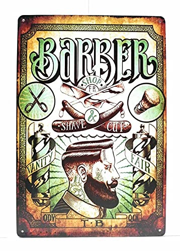 Licpact Barber Shop Shave and Cut Blechschild Barbershop Decor Business Schild Licpact Barber Shop Shave and Cut Blechschild Barbershop Decor Business Schild von Licpact