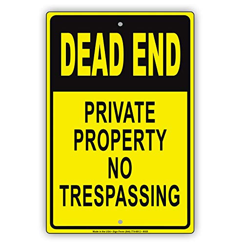 Licpact Blechschild "Dead End Private Property No Trespassing", Wanddekoration, 30,5 x 20,3 cm Licpact Blechschild "Dead End Private Property No Trespassing", Wanddekoration, 30,5 x 20,3 cm von Licpact
