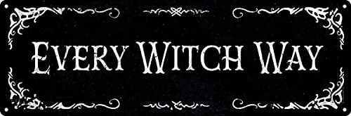 Licpact Blechschild "Every Witch Way", Wanddekoration, 40,6 x 10,2 cm von Licpact