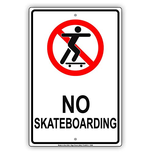 Licpact Blechschild "No Skateboarding Property Building Restriction", Sicherheitsrichtlinie, 30,5 x 20,3 cm Licpact Blechschild "No Skateboarding Property Building Restriction", Sicherheitsrichtlinie, 30,5 x 20,3 cm von Licpact